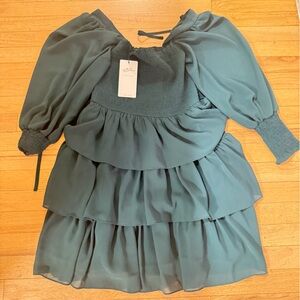 Elegant Teal Mini Dress